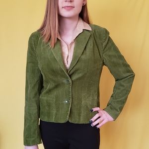 Green suit blazer